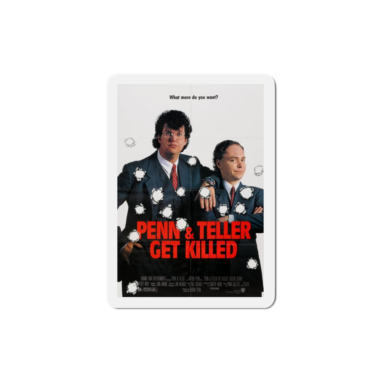 Penn & Teller Get Killed 1989 Movie Poster Die-Cut Magnet-3" x 3"-The Sticker Space