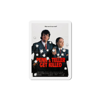 Penn & Teller Get Killed 1989 Movie Poster Die-Cut Magnet-5" x 5"-The Sticker Space