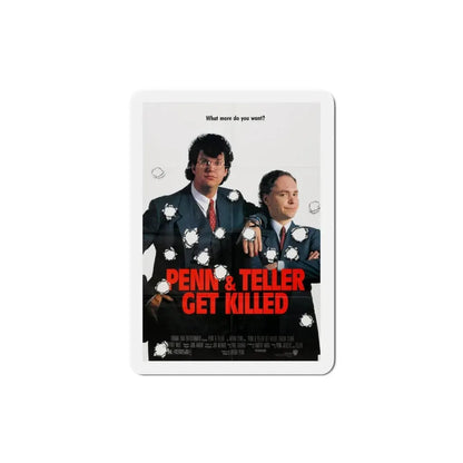 Penn & Teller Get Killed 1989 Movie Poster Refrigerator Magnet 3 Inch - The Sticker Space