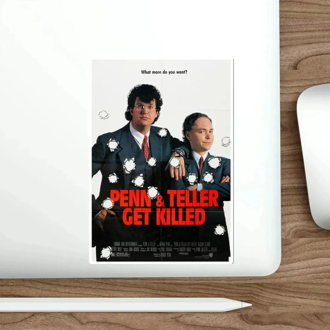 Penn & Teller Get Killed 1989 Movie Poster STICKER Vinyl Die-Cut Decal - The Sticker Space