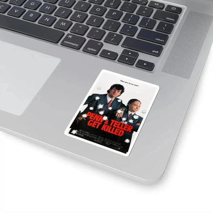Penn & Teller Get Killed 1989 Movie Poster - STICKER Vinyl Kiss-Cut Decal - The Sticker Space