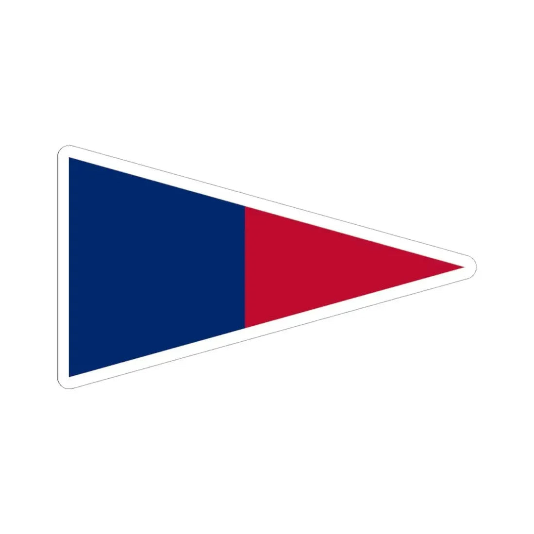 Pennant of the Zavala (United States) STICKER Vinyl Kiss-Cut Decal 6 Inch White - The Sticker Space