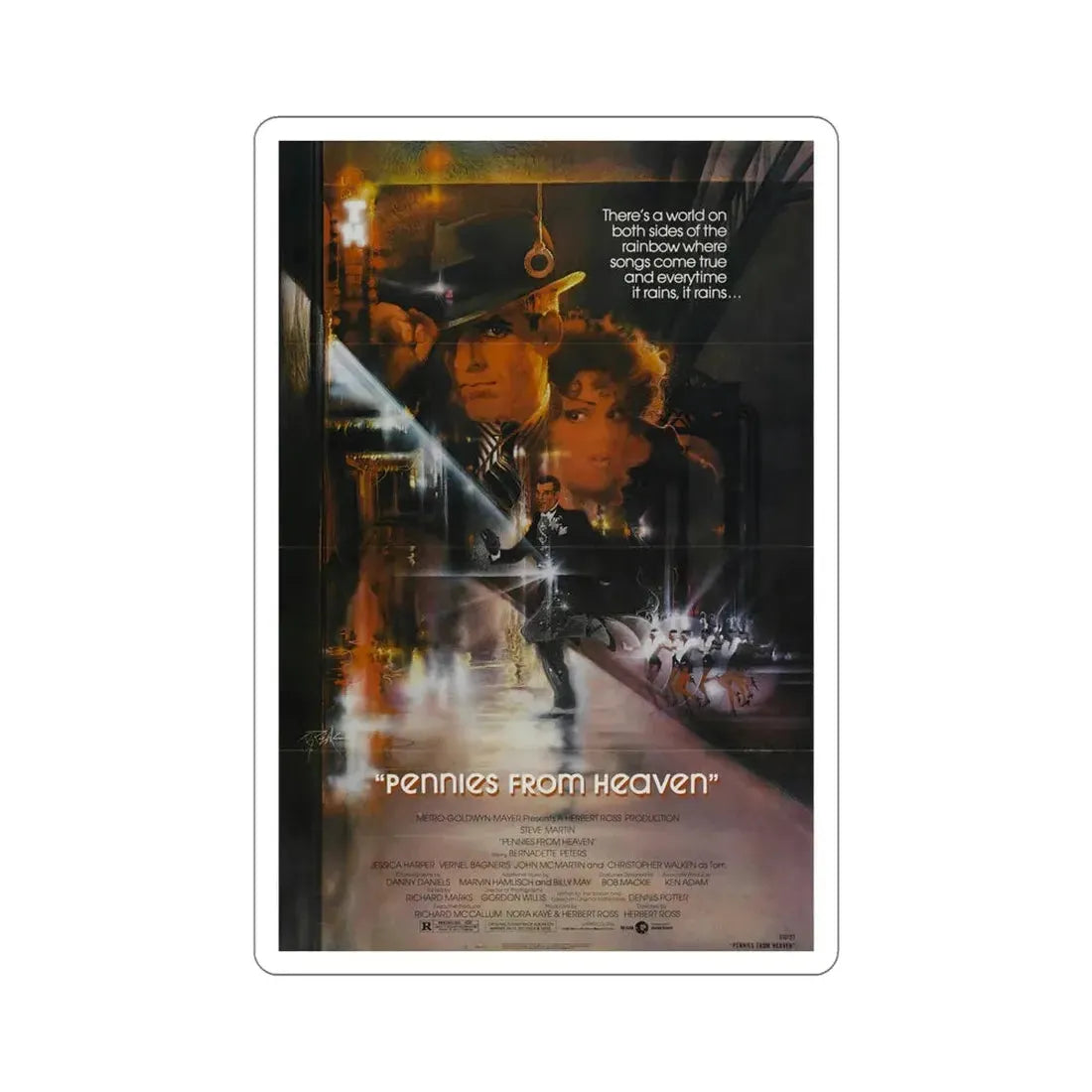 Pennies from Heaven 1981 Movie Poster STICKER Vinyl Die-Cut Decal - The Sticker Space