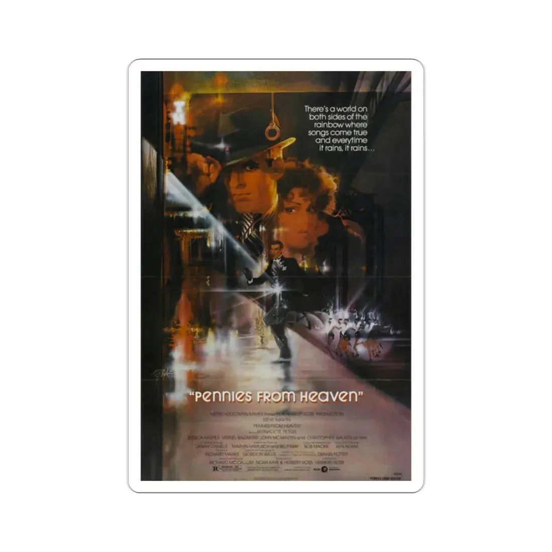 Pennies from Heaven 1981 Movie Poster STICKER Vinyl Die-Cut Decal - The Sticker Space
