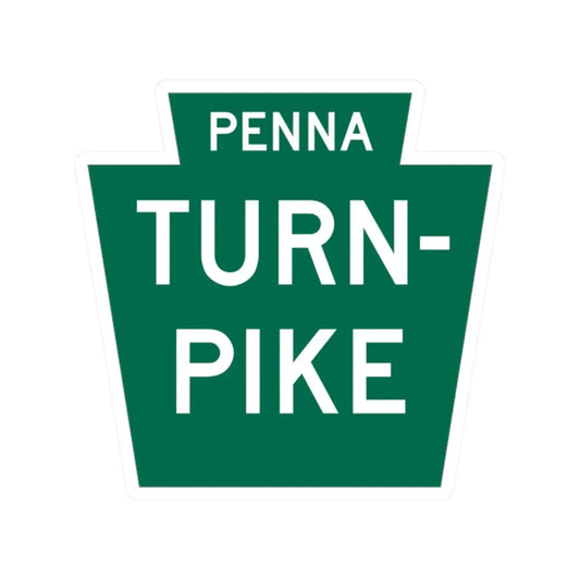 Pennsylvania Turnpike logo (Pennsylvania) (Road Sign) STICKER Vinyl Kiss-Cut Decal 2 Inch White - The Sticker Space