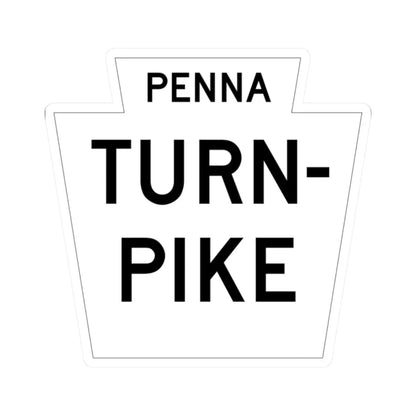 Pennsylvania Turnpike logo white (Pennsylvania) (Road Sign) STICKER Vinyl Kiss-Cut Decal 2 Inch White - The Sticker Space