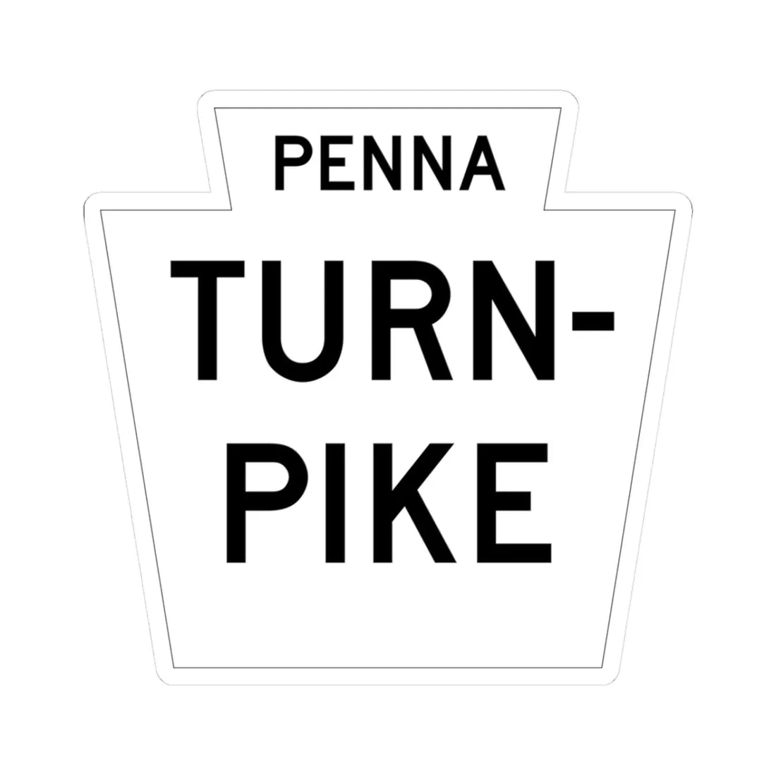 Pennsylvania Turnpike logo white (Pennsylvania) (Road Sign) STICKER Vinyl Kiss-Cut Decal 3 Inch White - The Sticker Space