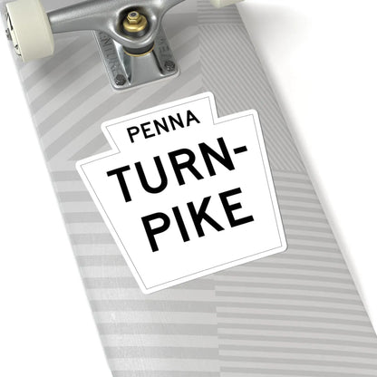 Pennsylvania Turnpike logo white (Pennsylvania) (Road Sign) STICKER Vinyl Kiss-Cut Decal - The Sticker Space