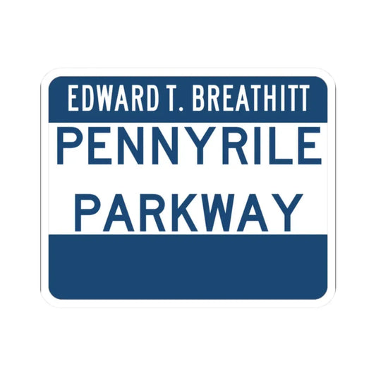 Pennyrile Parkway (Kentucky) (Road Sign) STICKER Vinyl Kiss-Cut Decal 2 Inch White - The Sticker Space