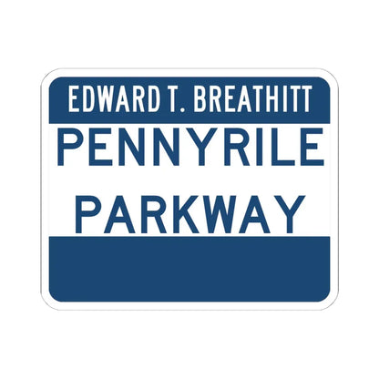 Pennyrile Parkway (Kentucky) (Road Sign) STICKER Vinyl Kiss-Cut Decal 6 Inch White - The Sticker Space