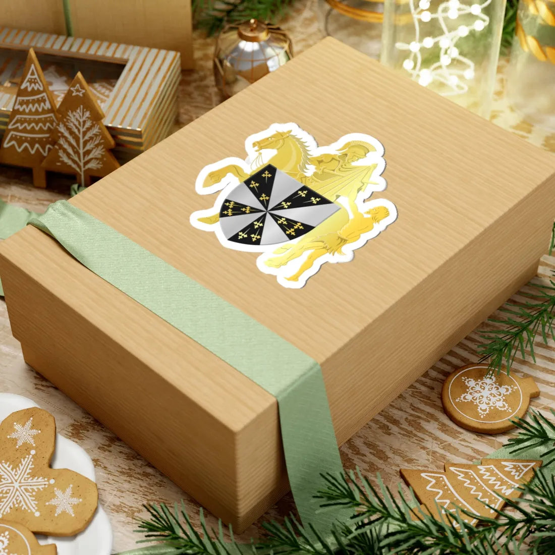 Pepingen wapen (Belgium) (Coat of Arms) STICKER Vinyl Kiss-Cut Decal - The Sticker Space