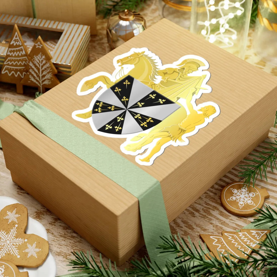 Pepingen wapen (Belgium) (Coat of Arms) STICKER Vinyl Kiss-Cut Decal - The Sticker Space