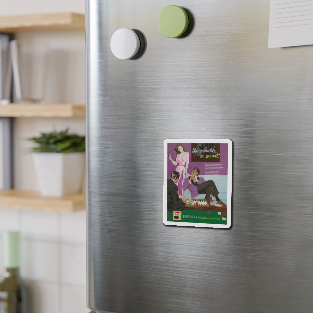 Pepsi-Cola, ad illustration (1) (Magazine Illustration) Refrigerator Magnet-The Sticker Space