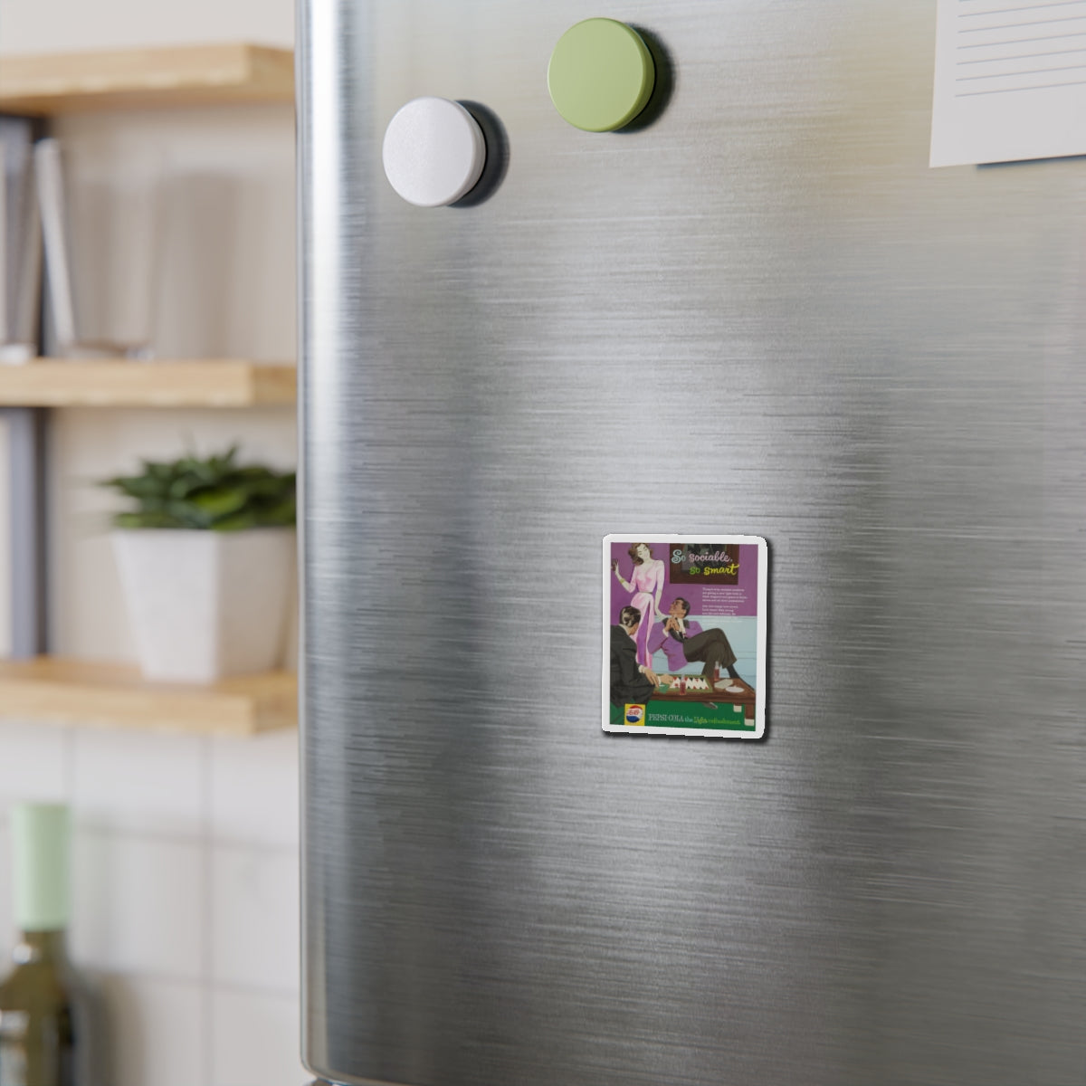 Pepsi-Cola, ad illustration (1) (Magazine Illustration) Refrigerator Magnet-The Sticker Space