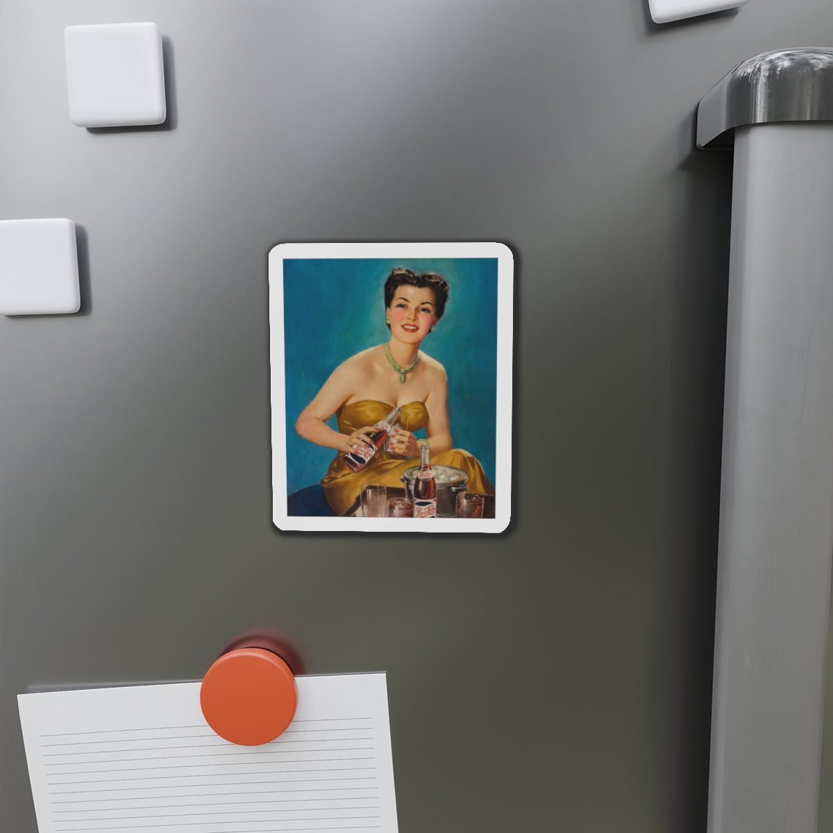 Pepsi-Cola, ad illustration (2) (Magazine Illustration) Refrigerator Magnet-The Sticker Space