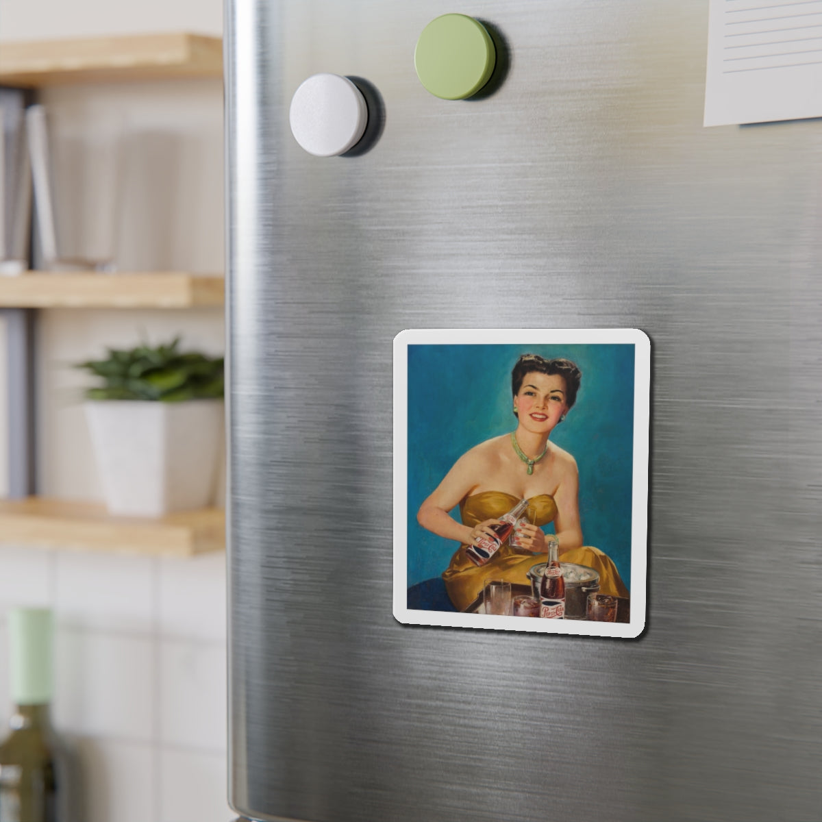 Pepsi-Cola, ad illustration (2) (Magazine Illustration) Refrigerator Magnet-The Sticker Space