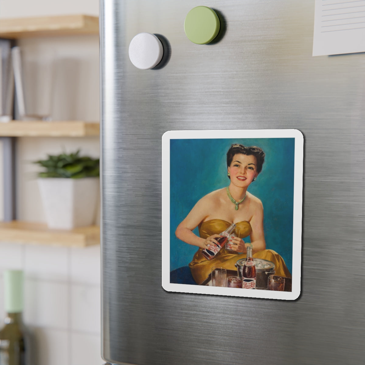 Pepsi-Cola, ad illustration (2) (Magazine Illustration) Refrigerator Magnet-The Sticker Space