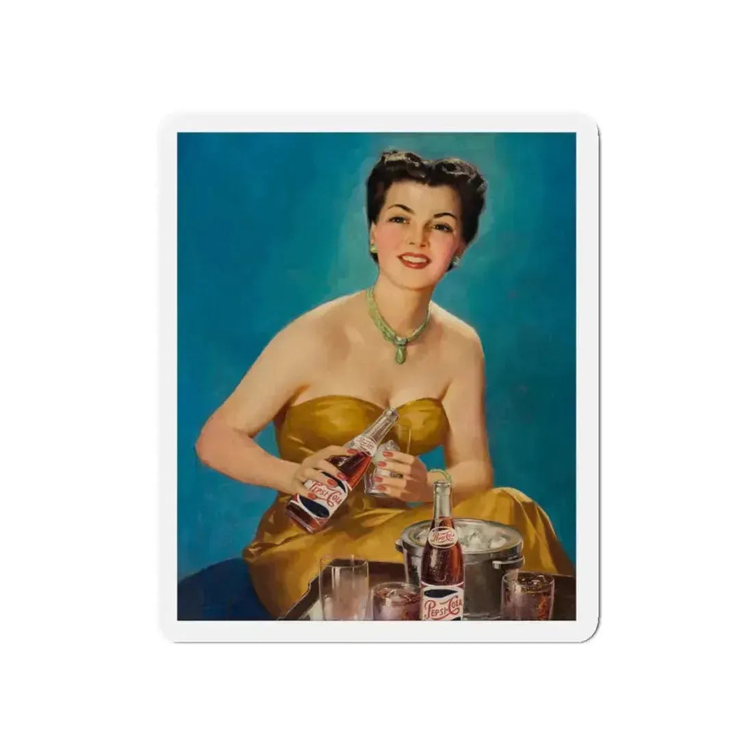 Pepsi-Cola, ad illustration (2) (Magazine Illustration) Refrigerator Magnet 5 Inch Die-Cut - The Sticker Space