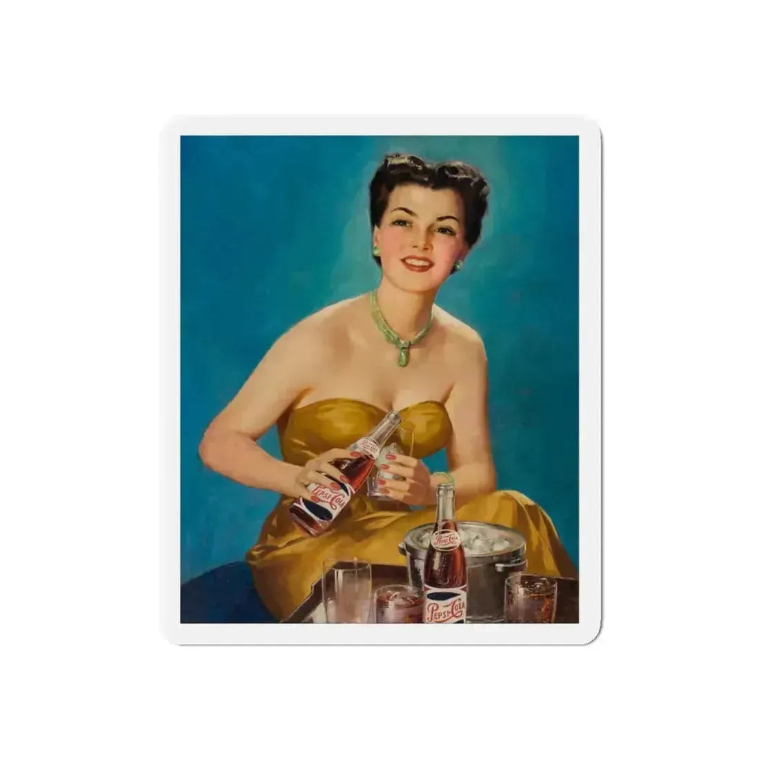 Pepsi-Cola, ad illustration (2) (Magazine Illustration) Refrigerator Magnet 6 Inch Die-Cut - The Sticker Space
