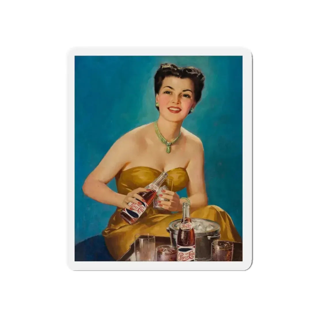 Pepsi-Cola, ad illustration (2) (Magazine Illustration) Refrigerator Magnet - The Sticker Space