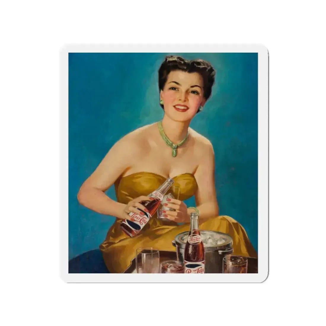 Pepsi-Cola, ad illustration (2) (Magazine Illustration) Refrigerator Magnet - The Sticker Space