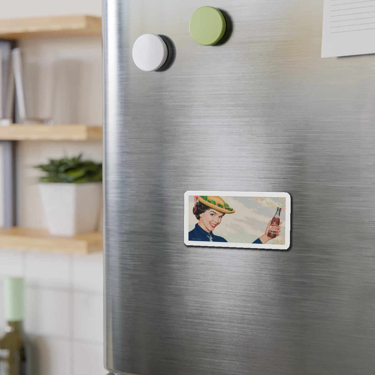 Pepsi-Cola, ad illustration (Magazine Illustration) Refrigerator Magnet-The Sticker Space