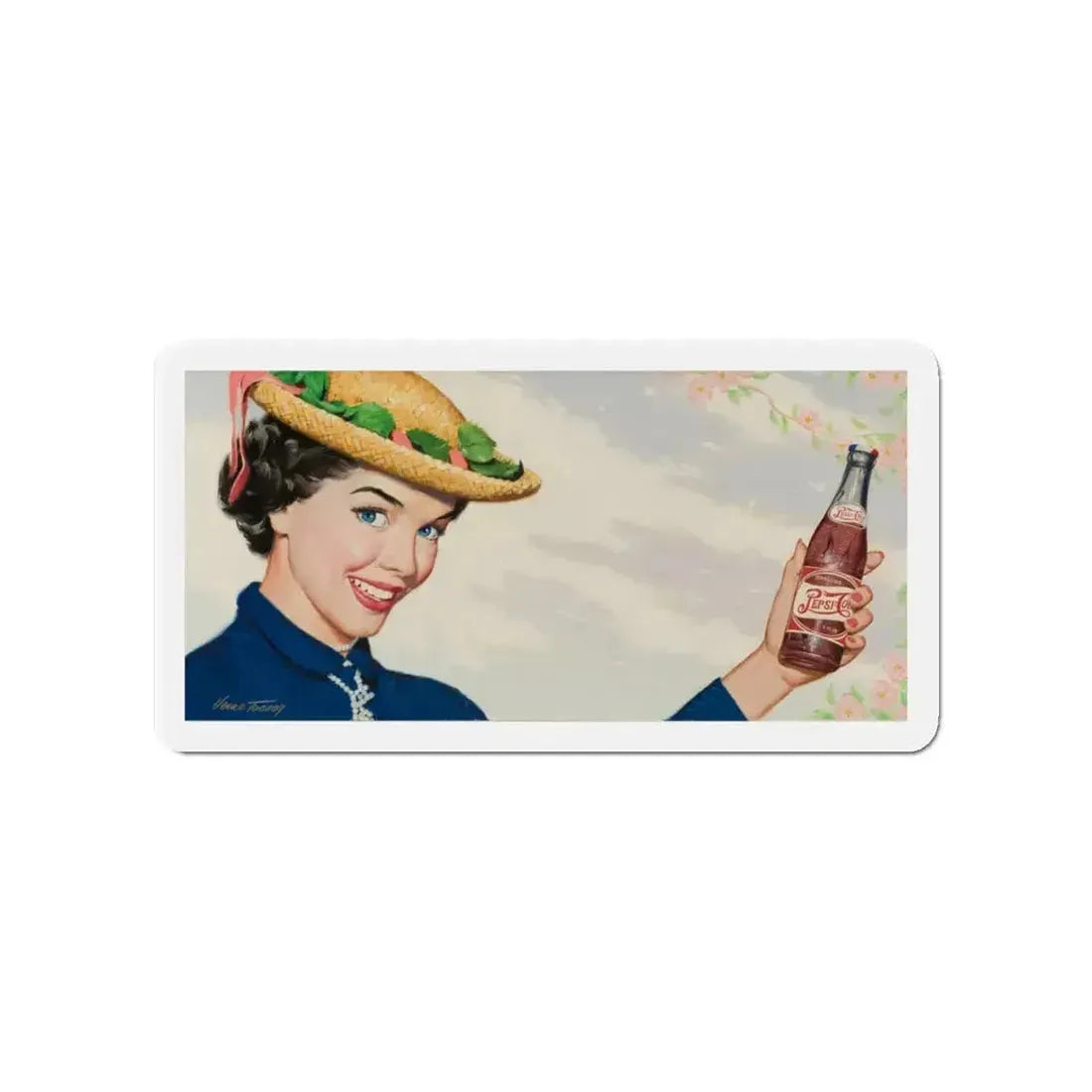 Pepsi-Cola, ad illustration (Magazine Illustration) Refrigerator Magnet 4 Inch Die-Cut - The Sticker Space