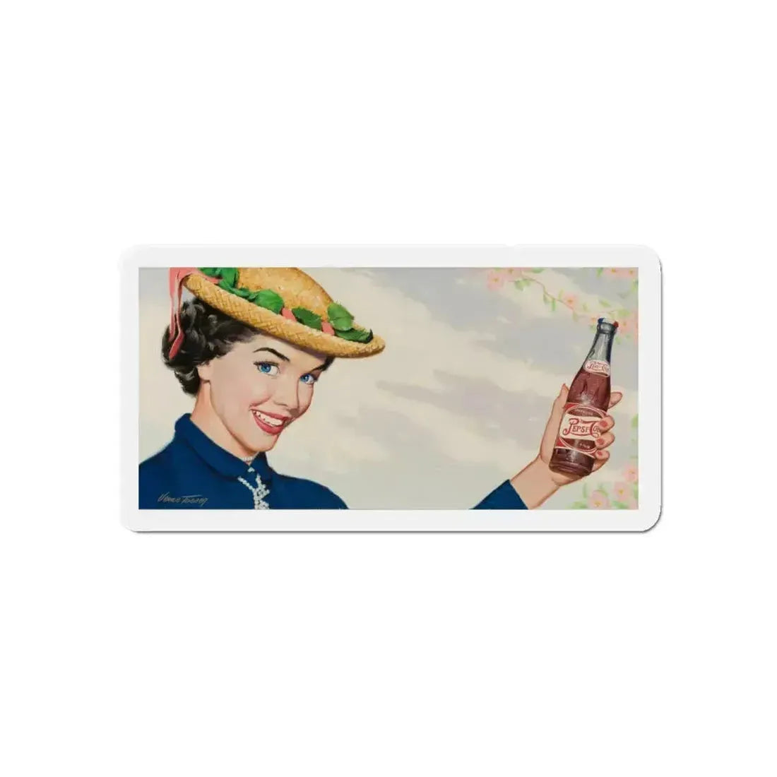 Pepsi-Cola, ad illustration (Magazine Illustration) Refrigerator Magnet 6 Inch Die-Cut - The Sticker Space