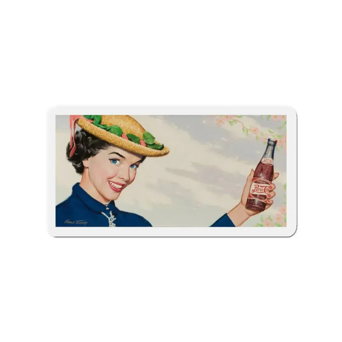 Pepsi-Cola, ad illustration (Magazine Illustration) Refrigerator Magnet - The Sticker Space