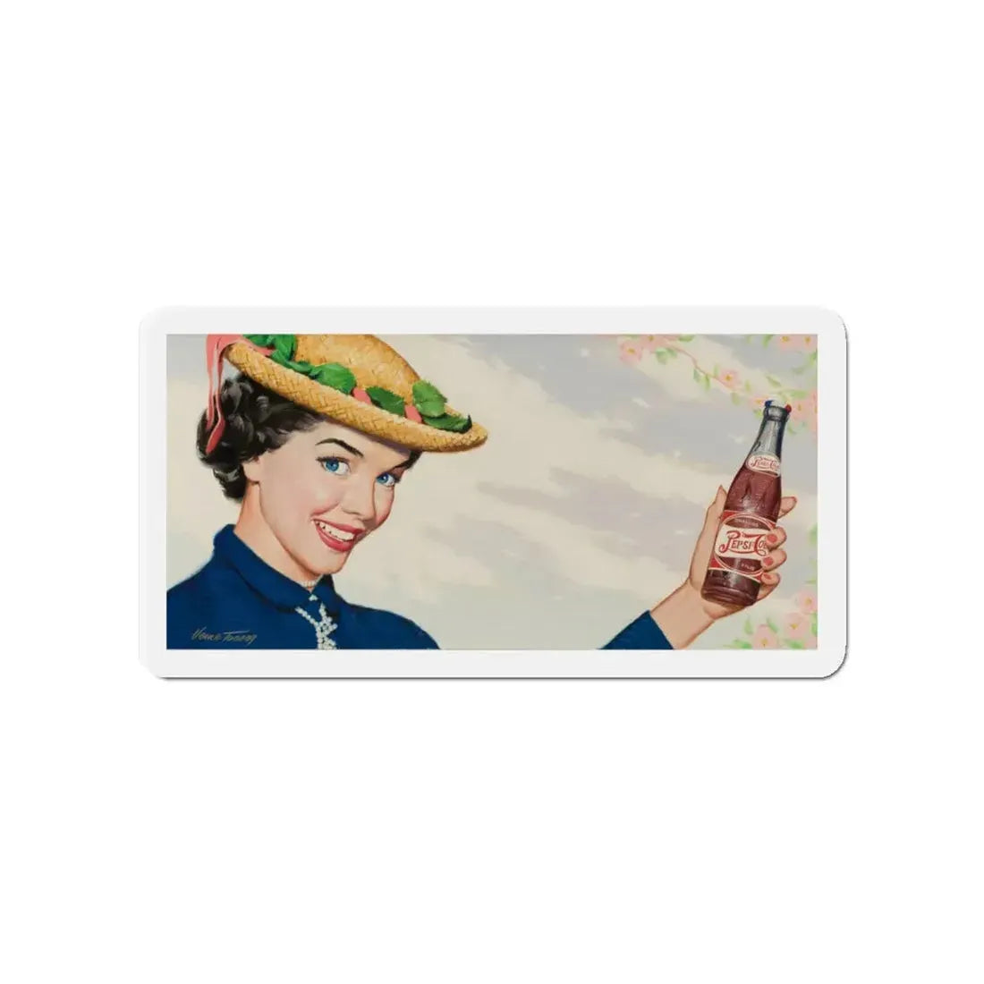 Pepsi-Cola, ad illustration (Magazine Illustration) Refrigerator Magnet - The Sticker Space