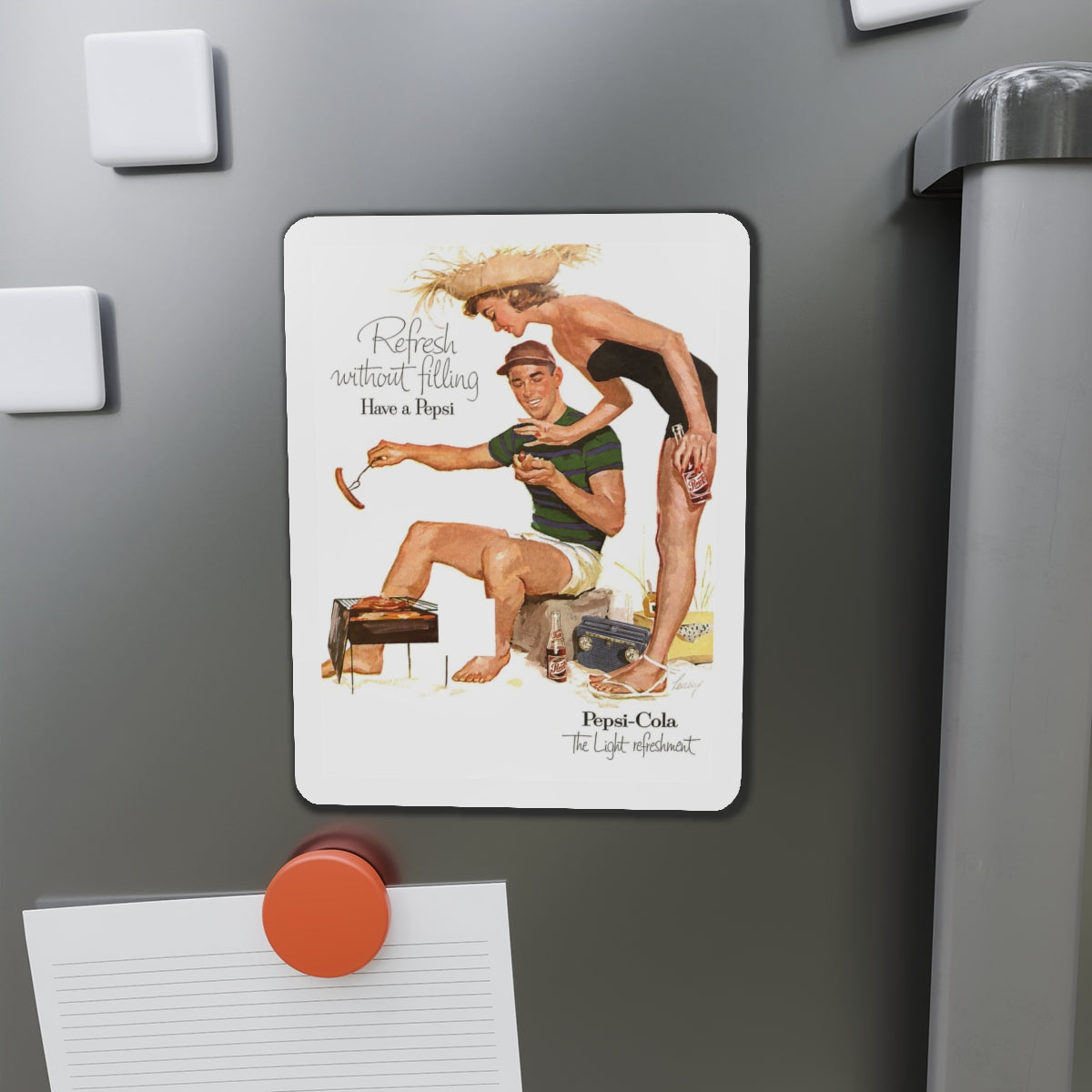 Pepsi-Cola advertisement (Magazine Illustration) Refrigerator Magnet-The Sticker Space