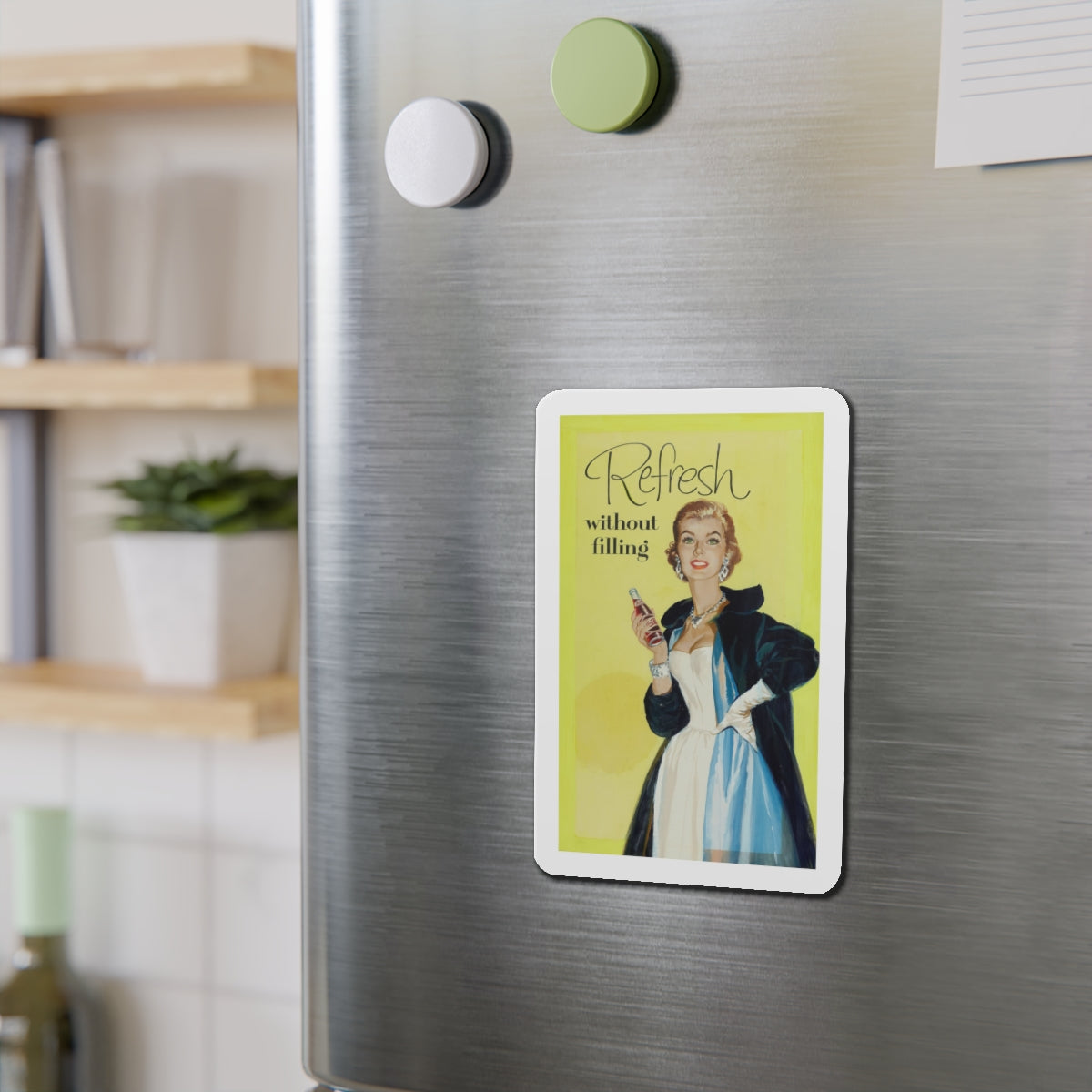 Pepsi Cola, Refresh Without Filling, ad illustration (Magazine Illustration) Refrigerator Magnet-The Sticker Space