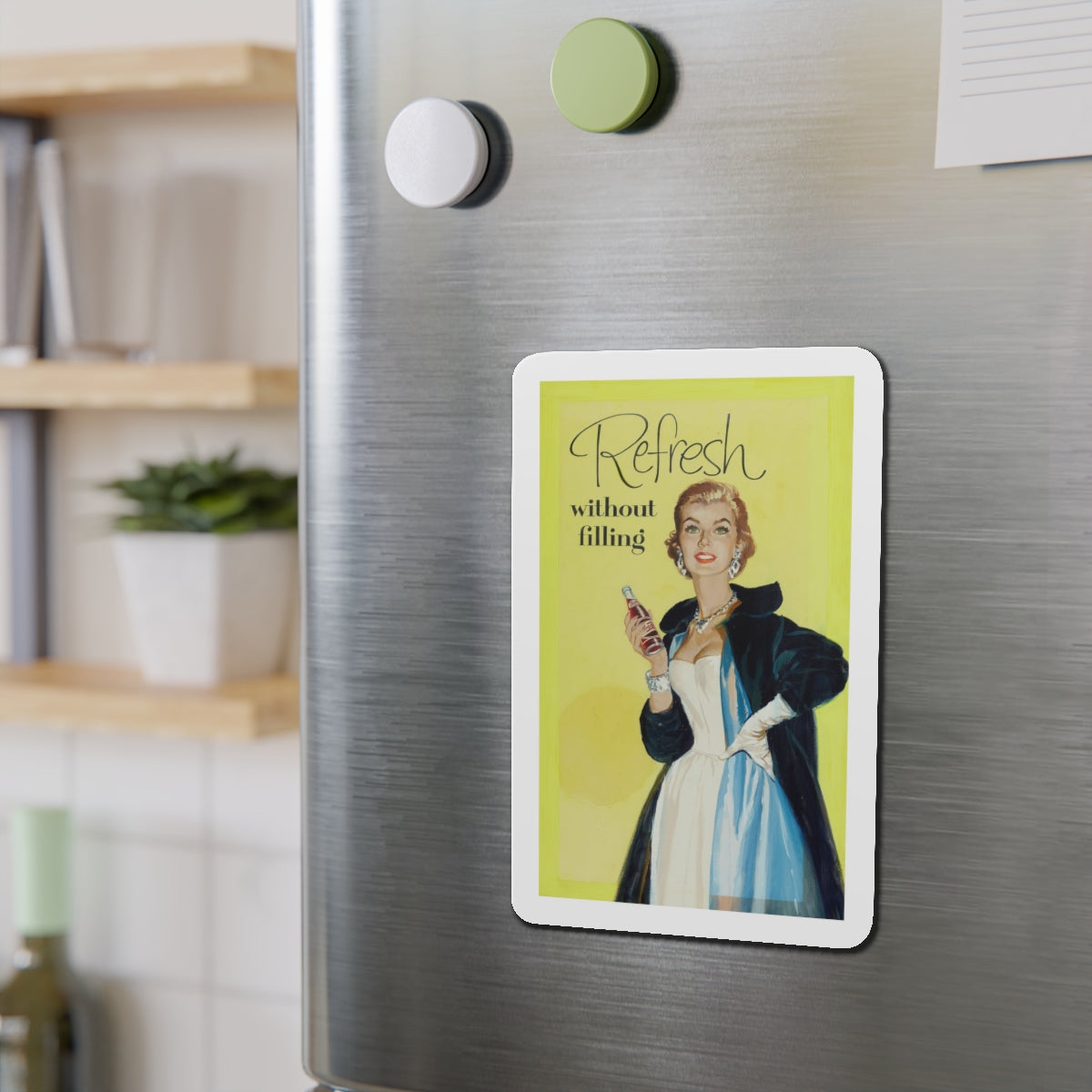 Pepsi Cola, Refresh Without Filling, ad illustration (Magazine Illustration) Refrigerator Magnet-The Sticker Space