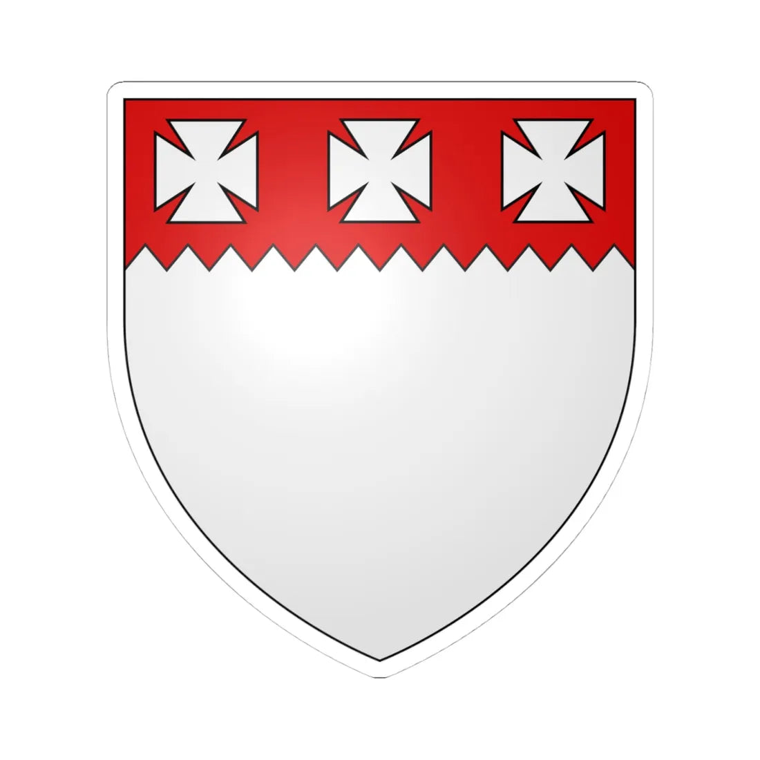 Perceval arms (Ireland) (Coat of Arms) STICKER Vinyl Kiss-Cut Decal 4 Inch White - The Sticker Space