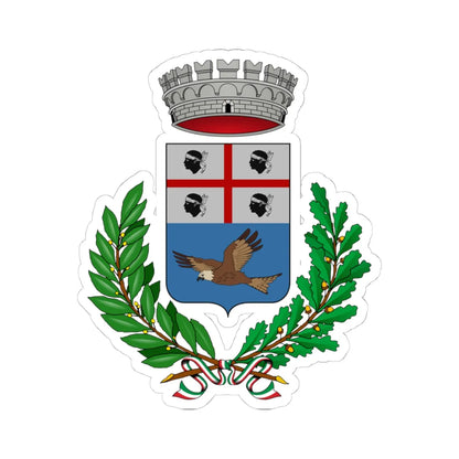 Perdasdefogu-Stemma (Italy) (Coat of Arms) STICKER Vinyl Kiss-Cut Decal 4 Inch White - The Sticker Space