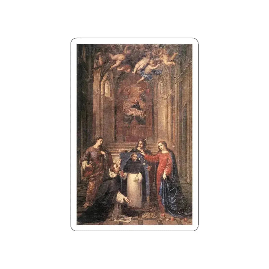 PEREDA, Antonio de -  St Dominic (Artwork) STICKER Vinyl Die-Cut Decal White Die-Cut 3 Inch - The Sticker Space
