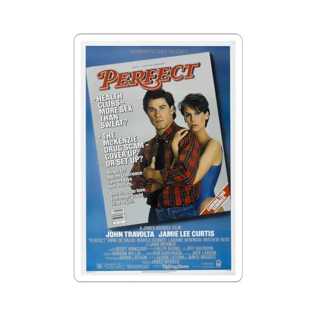 Perfect 1985 Movie Poster - STICKER Vinyl Kiss-Cut Decal 6 Inch White - The Sticker Space
