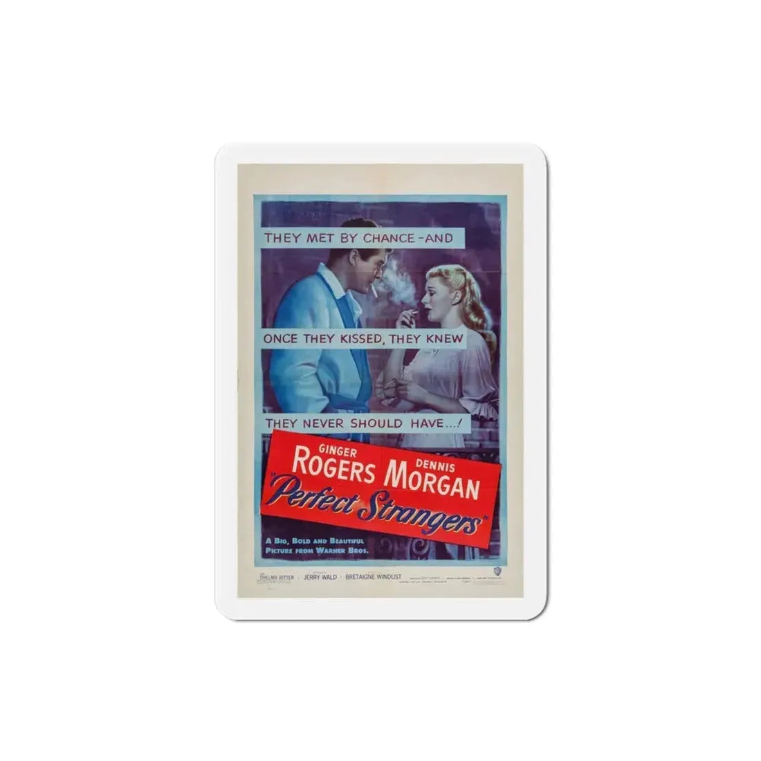 Perfect Strangers 1950 Movie Poster Refrigerator Magnet 3 Inch - The Sticker Space