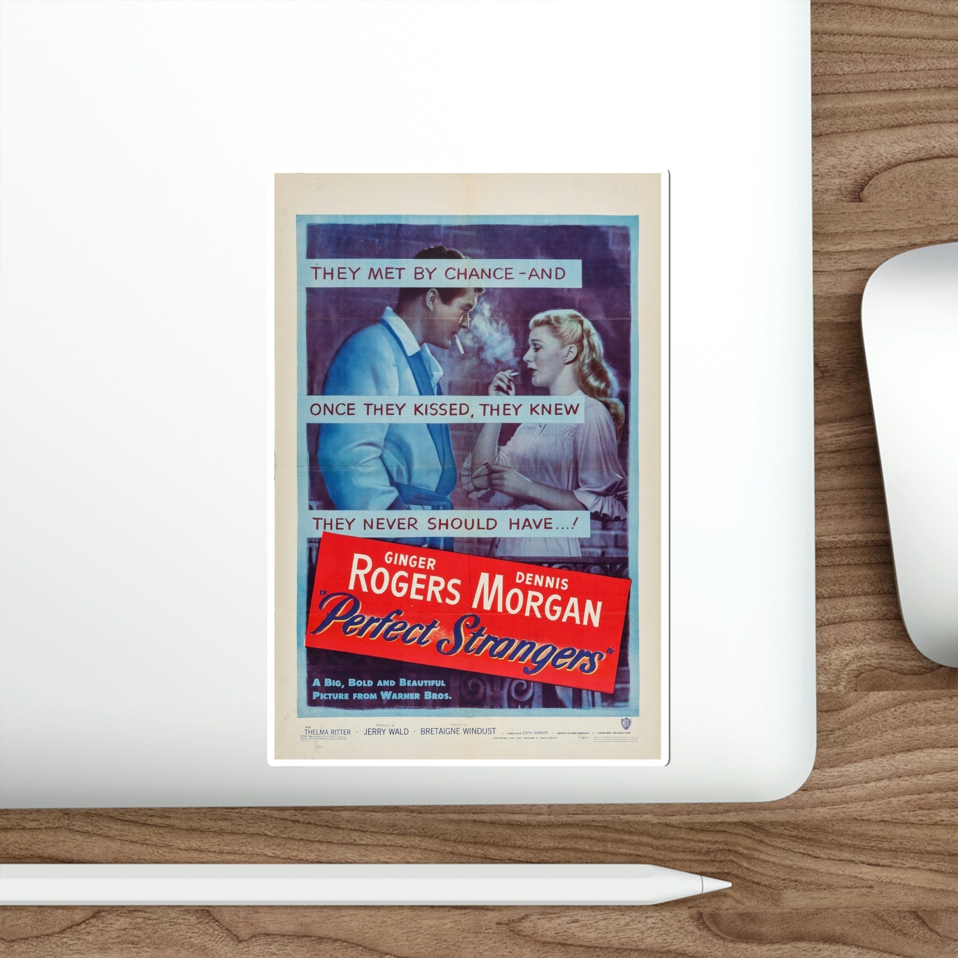 Perfect Strangers 1950 Movie Poster STICKER Vinyl Die-Cut Decal-The Sticker Space