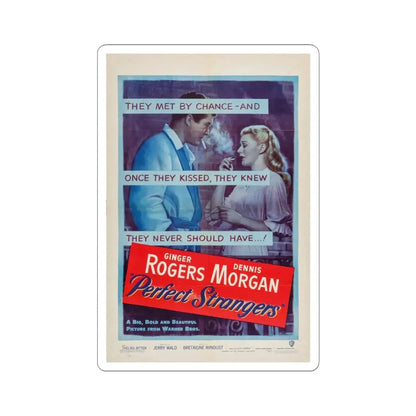 Perfect Strangers 1950 Movie Poster - STICKER Vinyl Kiss-Cut Decal 3 Inch White - The Sticker Space