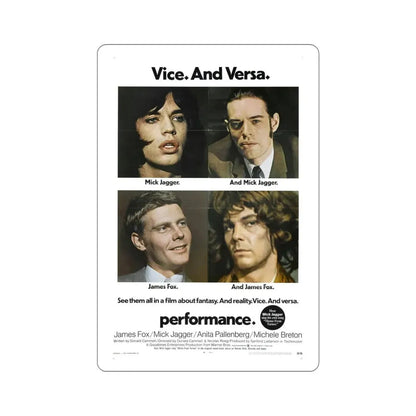 Performance 1970 Movie Poster STICKER Vinyl Die-Cut Decal - The Sticker Space