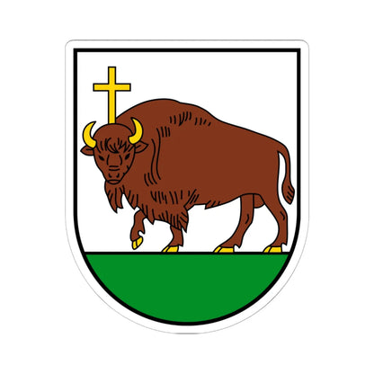 Perloja COA (Lithuania) (Coat of Arms) STICKER Vinyl Kiss-Cut Decal 6 Inch White - The Sticker Space