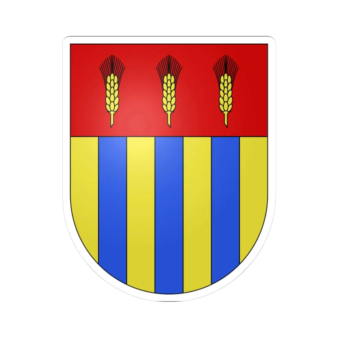PerlyCertoux-coat of arms (Switzerland) (Coat of Arms) STICKER Vinyl Kiss-Cut Decal 3 Inch White - The Sticker Space