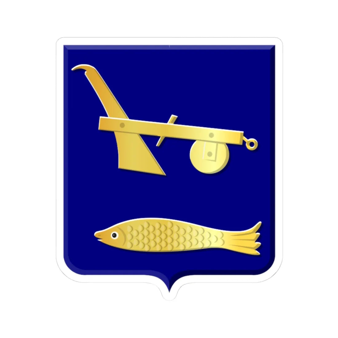 Pernis wapen (Netherlands) (Coat of Arms) STICKER Vinyl Kiss-Cut Decal 3 Inch White - The Sticker Space