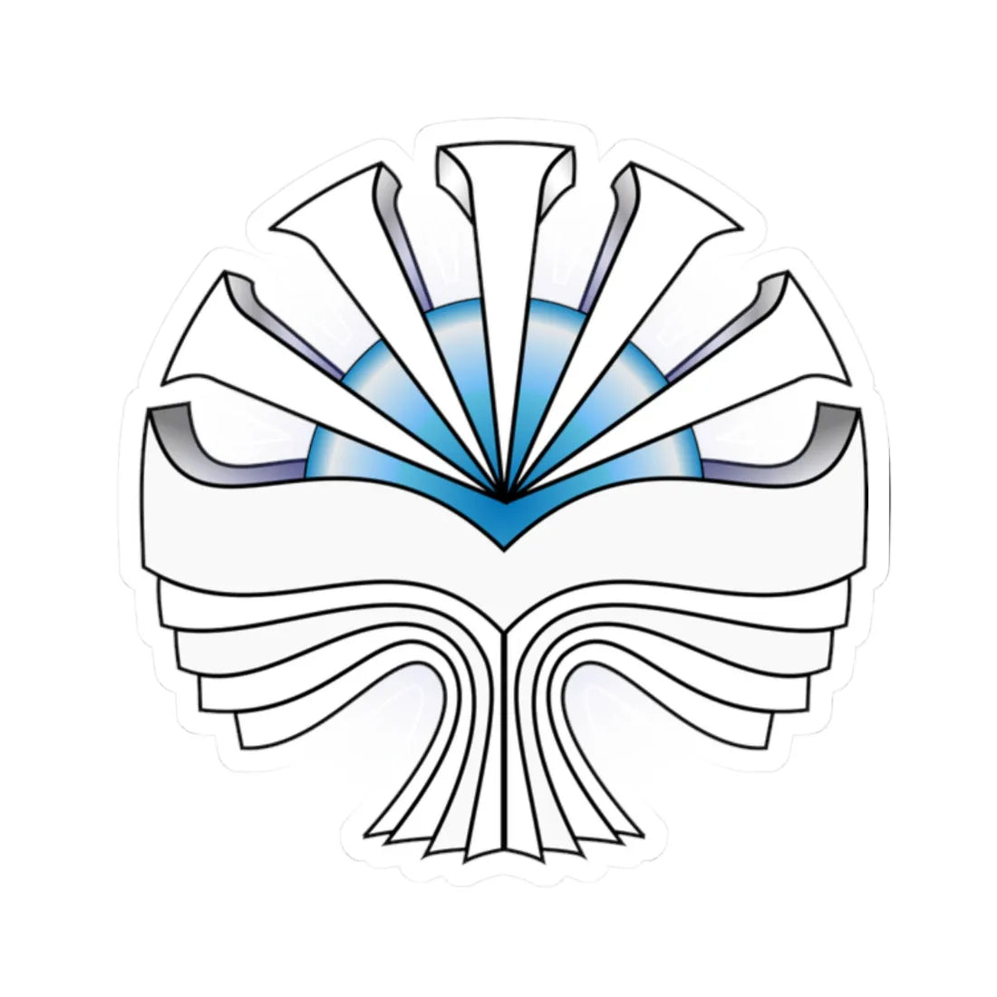 Perpustakaan Nasional Republik Indonesia insignia (Indonesia) (Coat of Arms) STICKER Vinyl Kiss-Cut Decal 2 Inch White - The Sticker Space