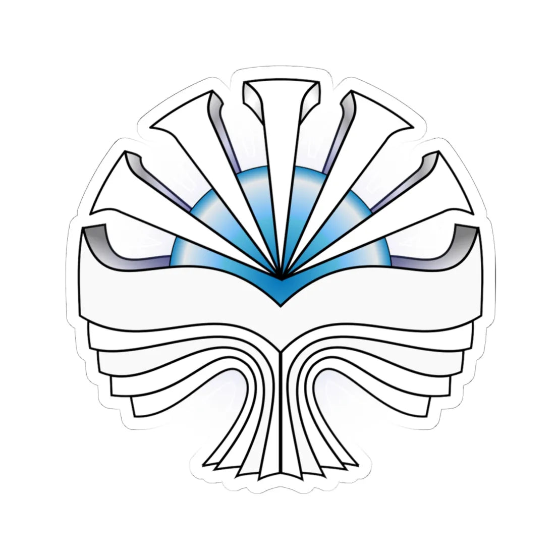 Perpustakaan Nasional Republik Indonesia insignia (Indonesia) (Coat of Arms) STICKER Vinyl Kiss-Cut Decal 6 Inch White - The Sticker Space