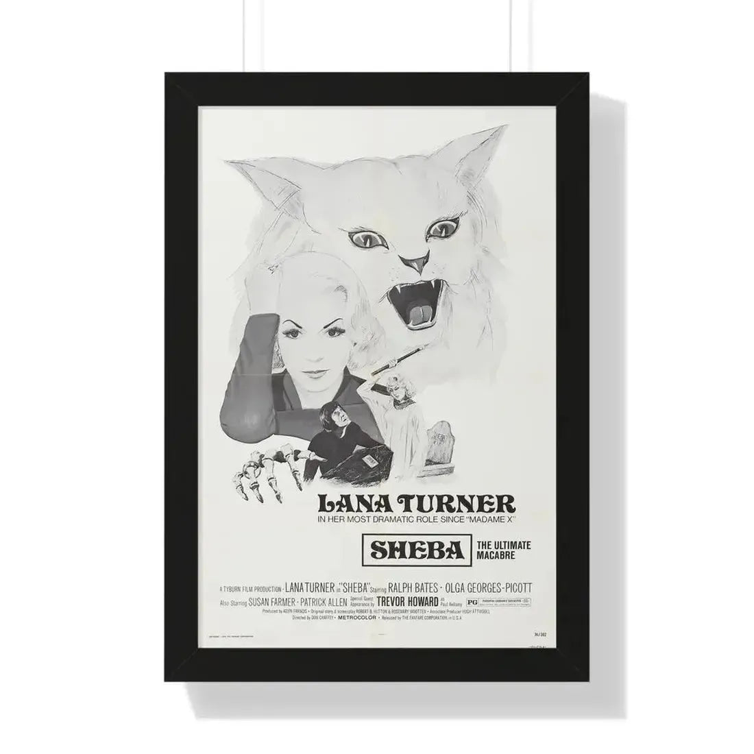 PERSECUTION 1974 - Framed Movie Poster 16″ x 24″ Black - The Sticker Space