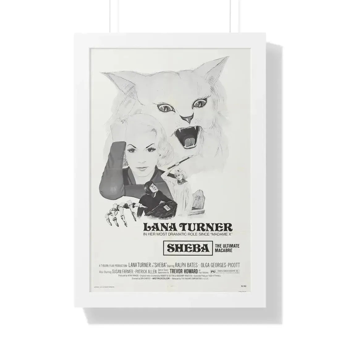 PERSECUTION 1974 - Framed Movie Poster 16″ x 24″ White - The Sticker Space