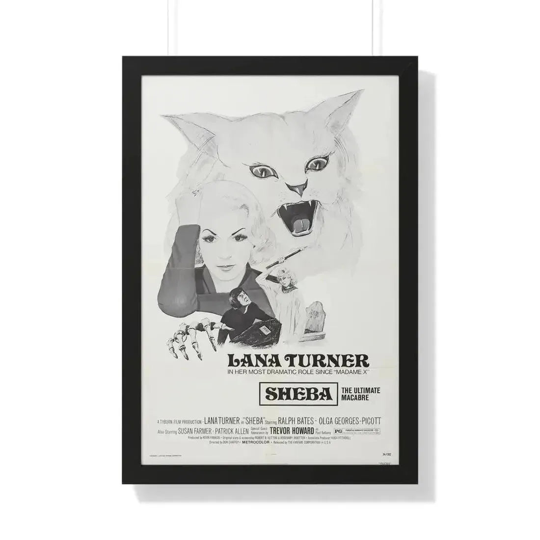 PERSECUTION 1974 - Framed Movie Poster 20" x 30" Black - The Sticker Space