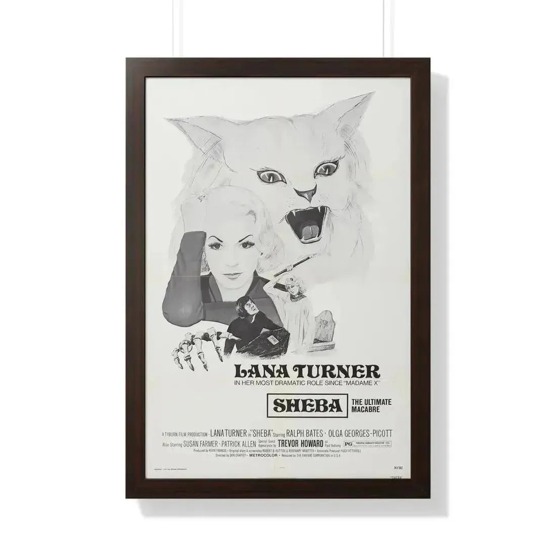 PERSECUTION 1974 - Framed Movie Poster 20" x 30" Walnut - The Sticker Space